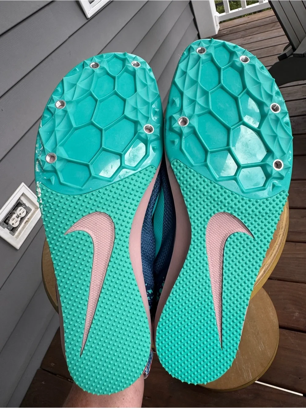Nike Zoom Rival D Distance Track Spikes Blue Teal Men’s Size 9.5 907566-401